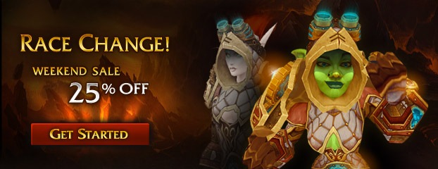 Weekend Sale – 25% Off Race Change