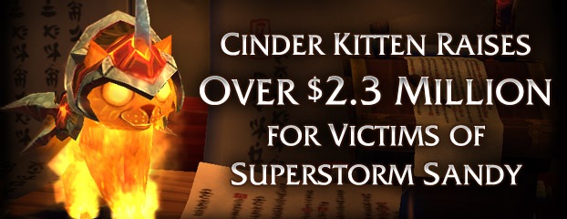  warcraft players around the world who purchased the cinder kitten pet