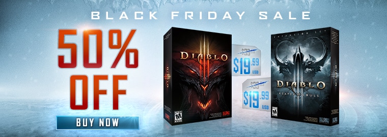 BLIZZARD BLACK FRIDAY OFFER – Save 50% on Diablo® III and Reaper of Souls™