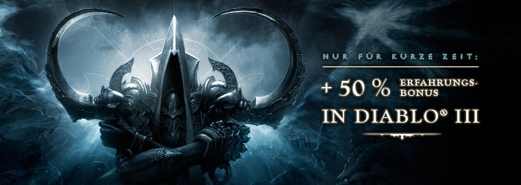 Nur für kurze Zeit: +50 % Erfahrungsbonus in Diablo III