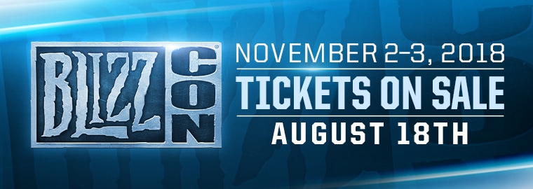 BlizzCon® 2018 – Third Ticket Sale August 18 at 10 a.m. PT