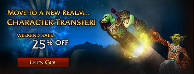 Weekend Sale — 25% Off Character Transfer