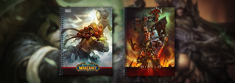 World of Warcraft e Diablo III na Linha de Cadernos Tilibra em 2014