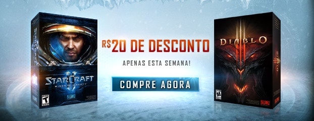 Oferta Imperdível: economize a partir de R$20 em Diablo III e StarCraft II: Wings of Liberty