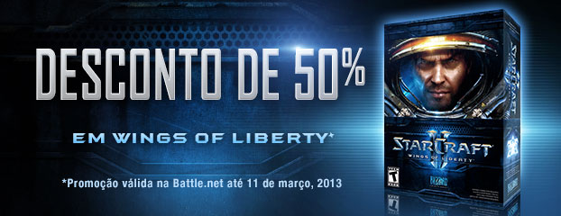 StarCraft II: Wings of Liberty com 50% de Desconto - Por Tempo Limitado