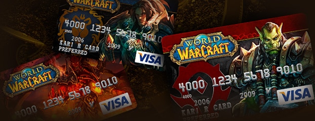 New Designs for World of Warcraft Visa Card