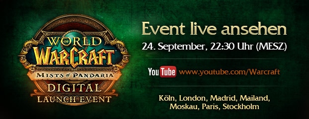 Europäische digitale Premierenfeiern für Mists of Pandaria angekündigt