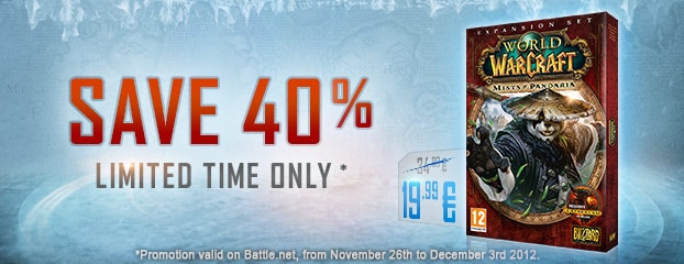 Save 40% on Mists of Pandaria – Only 19.99 €* Until December 3rd.