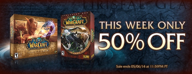 Save 50% on World of Warcraft and Mists of Pandaria