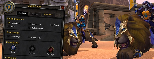 Patch 4.1: Guild Finder