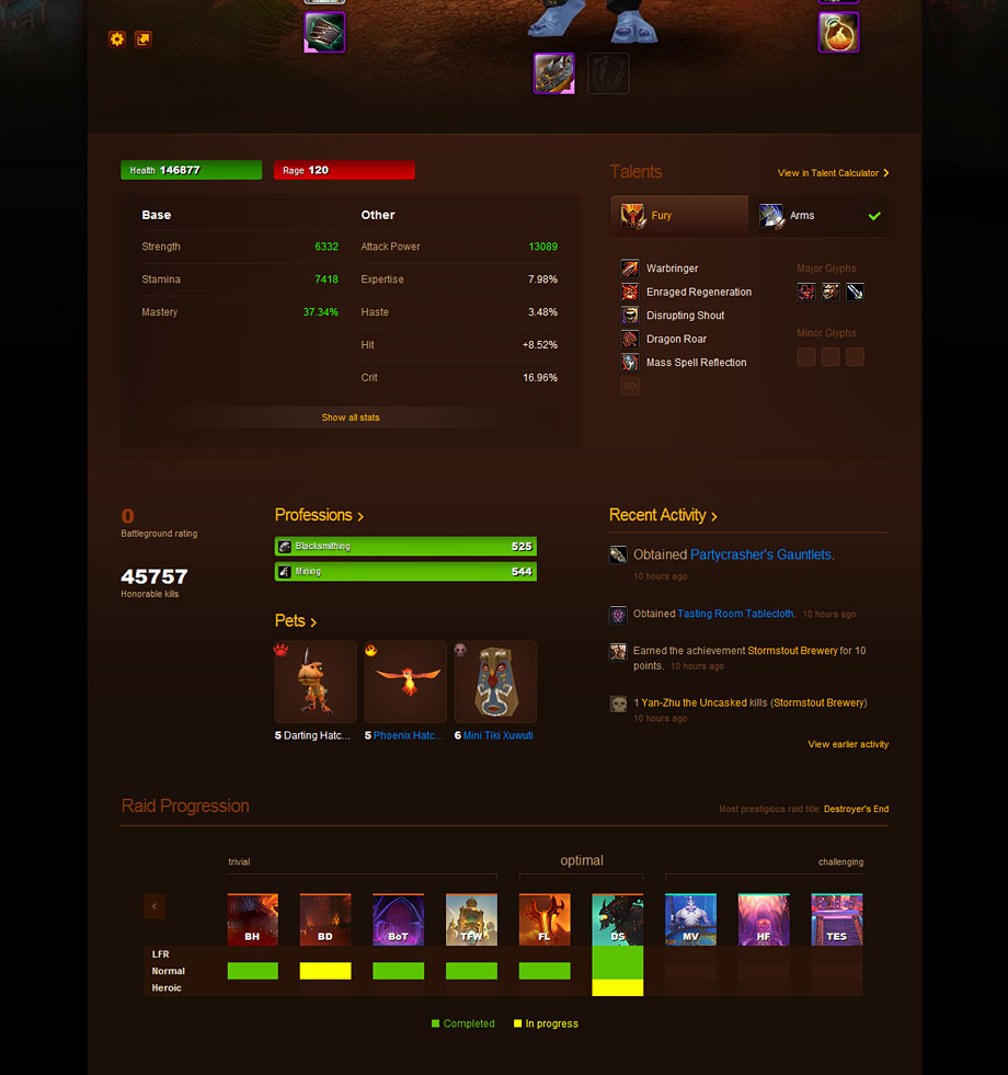 Seramate: WoW PvP Leaderboards, Arena Activity, Character Profiles