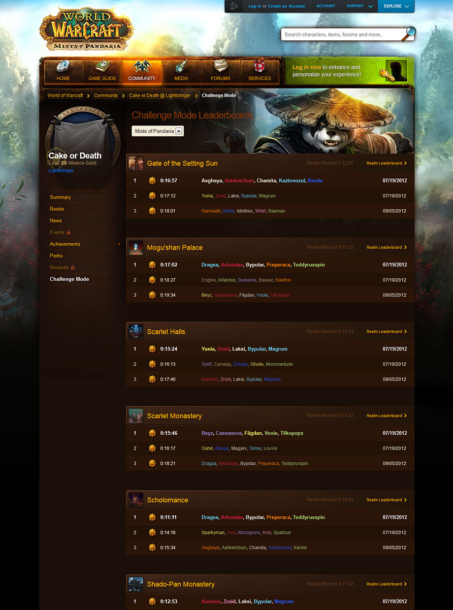 Introducing Challenge Mode Leaderboards - Wowhead News