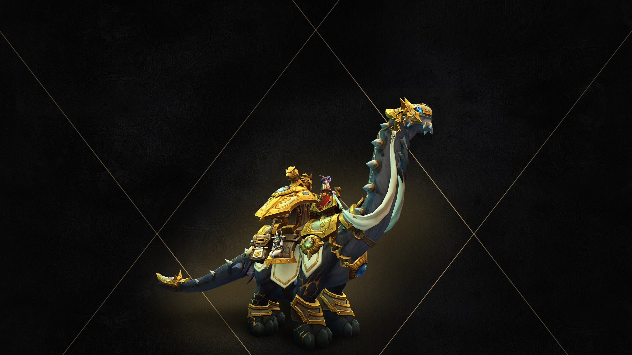 Now Available on the Shop: The Trader’s Gilded Brutosaur Mount