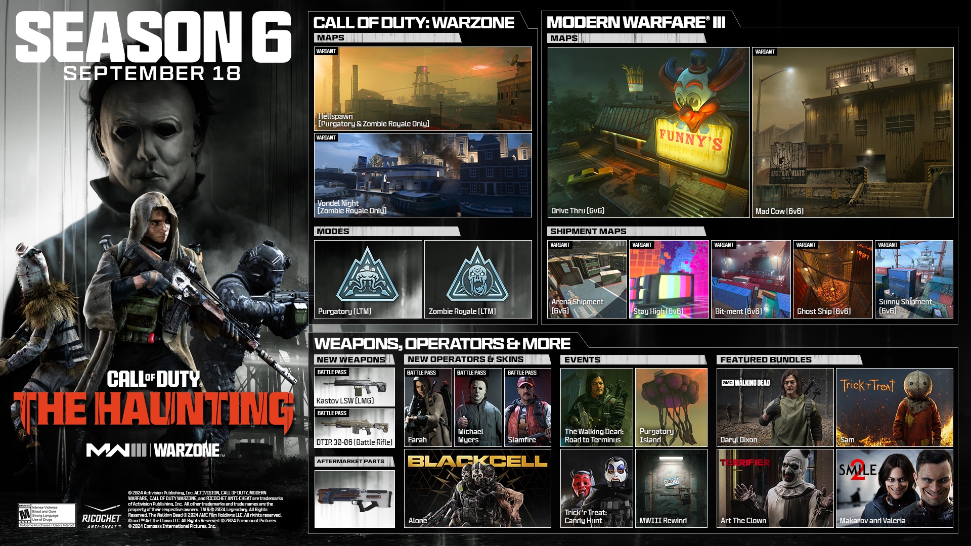 Season 6: The Haunting Revealed for Call of Duty: MWIII and WZ