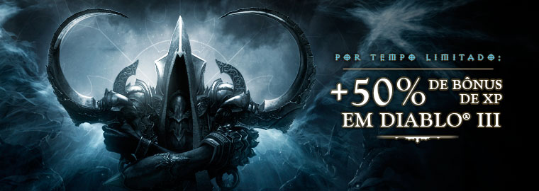 +50% de Bônus de XP em Diablo III - Por Tempo Limitado