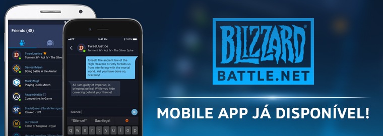 O Mobile App Blizzard Battle.net já está disponível!