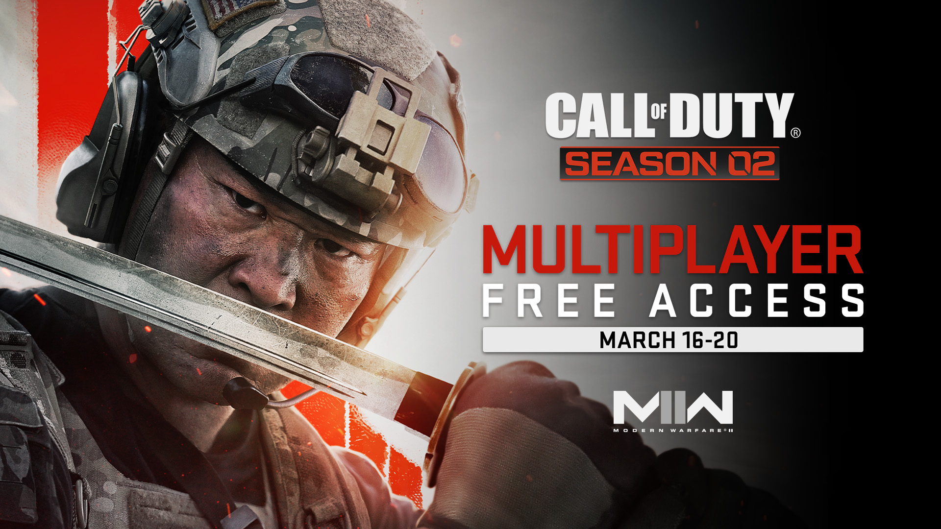 Darmowy 5-dniowy dostęp do Call of Duty: Modern Warfare II Grajcie za darmo w trybie wieloosobowym Modern Warfare II przez ograniczony czas między 16 a 20 marca