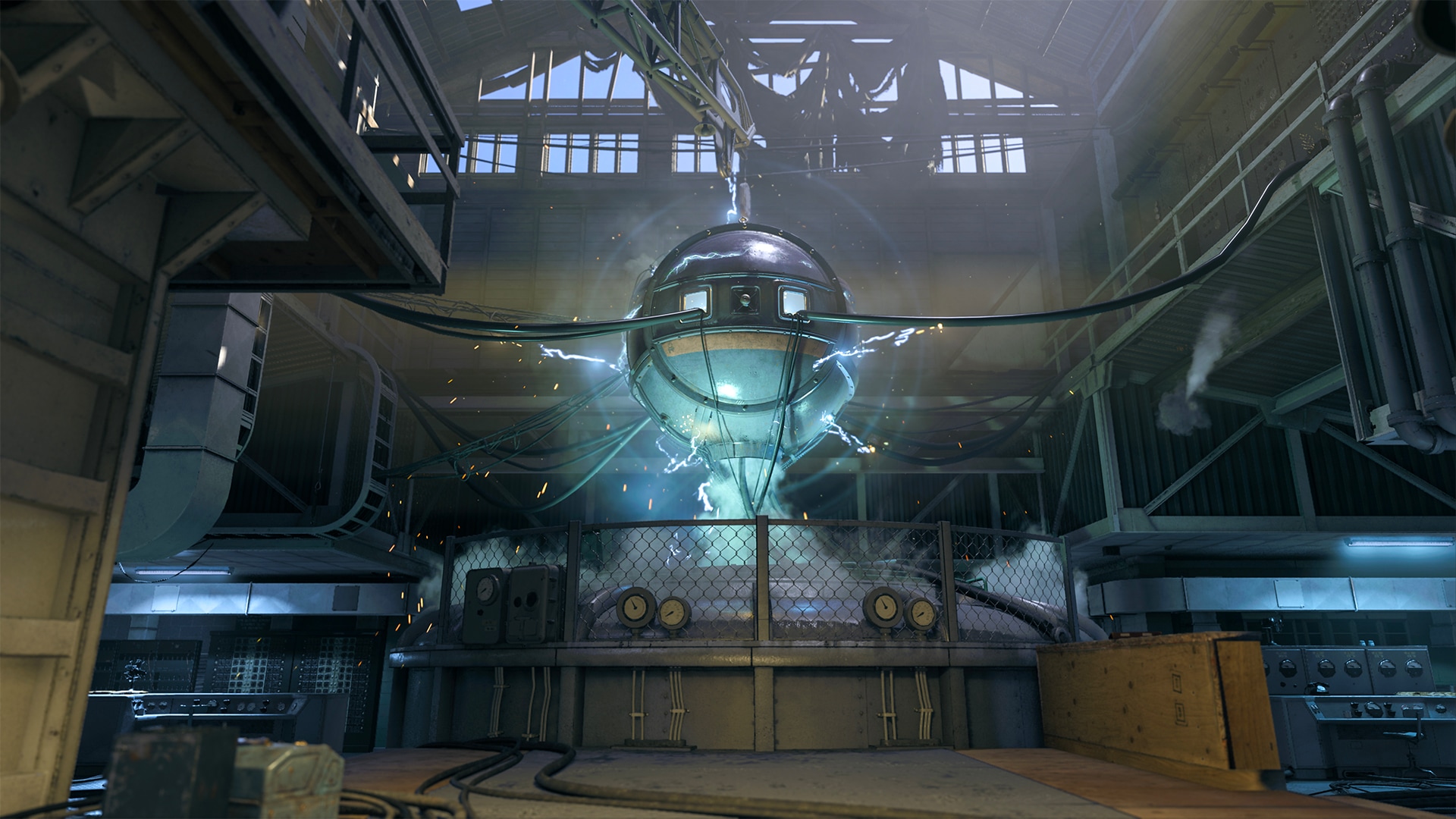Jump into Sphere, a new Multiplayer map in a hidden weapons lab