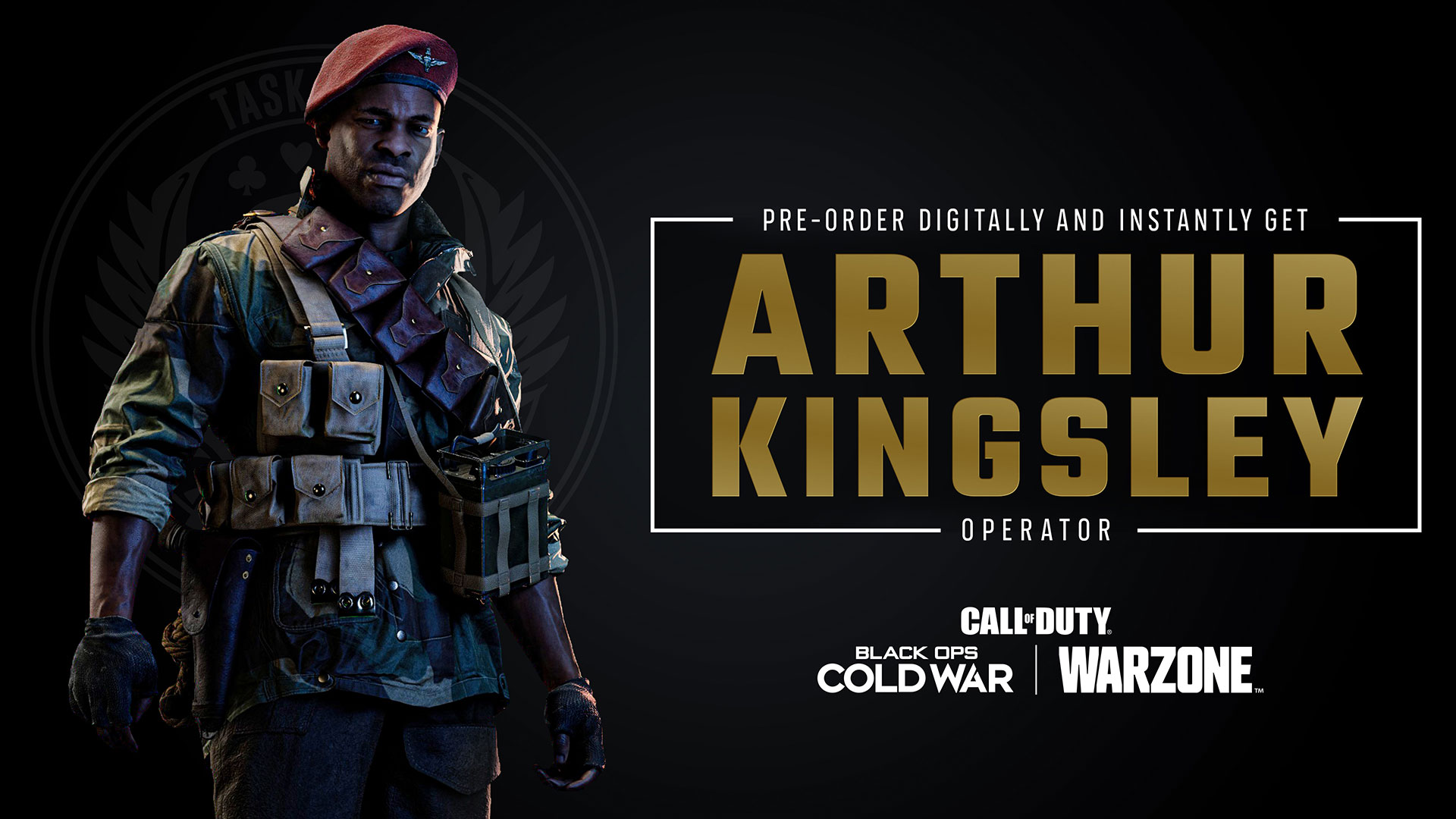 Play Vanguard’s Arthur Kingsley now in Black Ops Cold War and Warzone with digital pre-purchase of Call of Duty: Vanguard