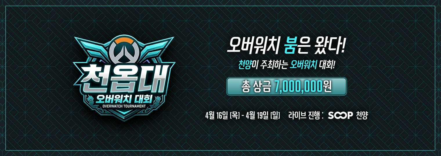 천양 오버워치 대회 <천옵대> 안내