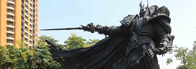 王者降臨台灣 - 阿薩斯雕像揭幕