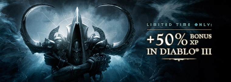 +50% Bonus XP in Diablo III – Limited Time Only