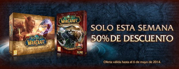 50% de descuento en World of Warcraft y Mists of Pandaria