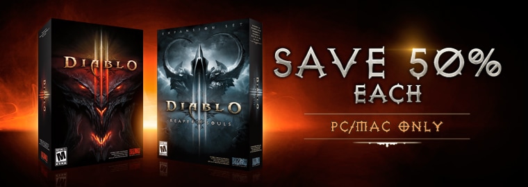 Save 50% on Diablo III and Reaper of Souls