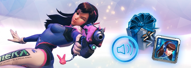 Bonus en jeu de la BlizzCon : annonceur et portrait de D.Va !