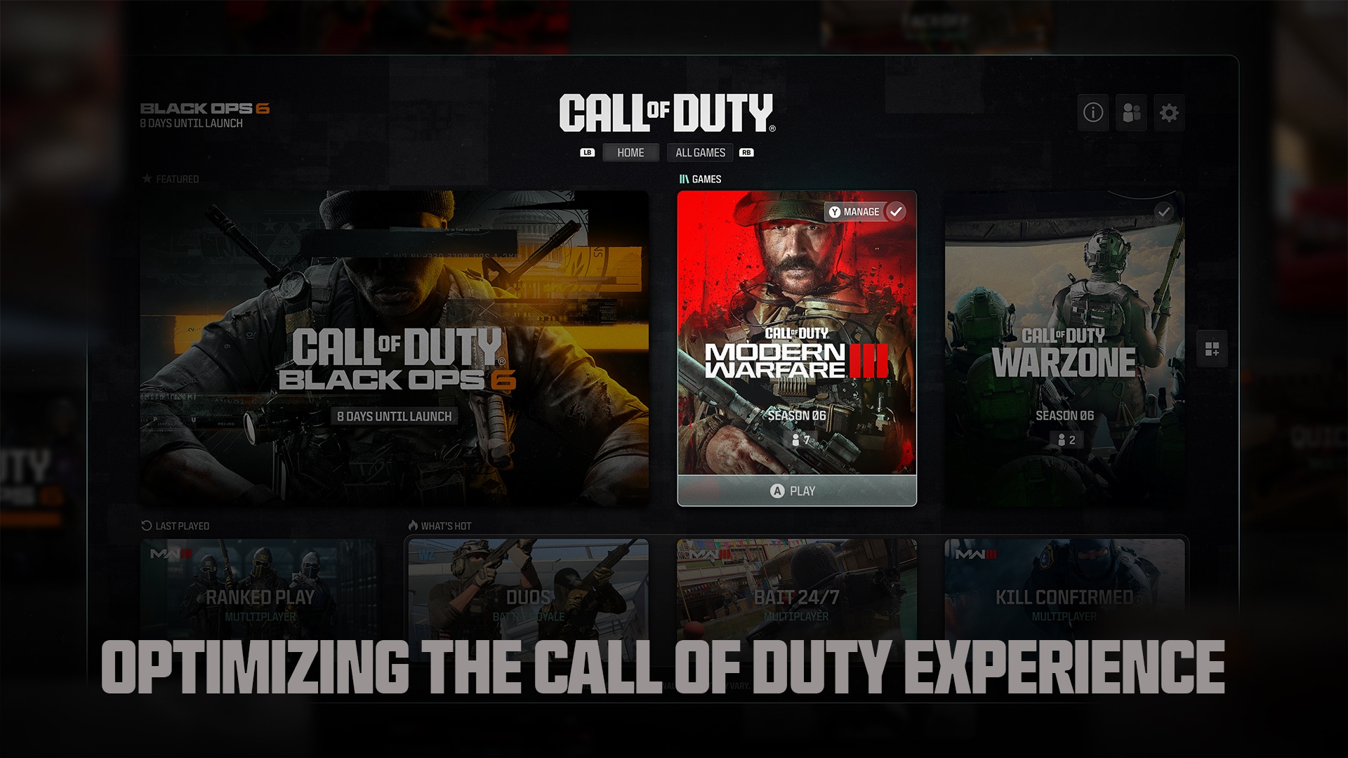 Optimizing the Call of Duty Experience