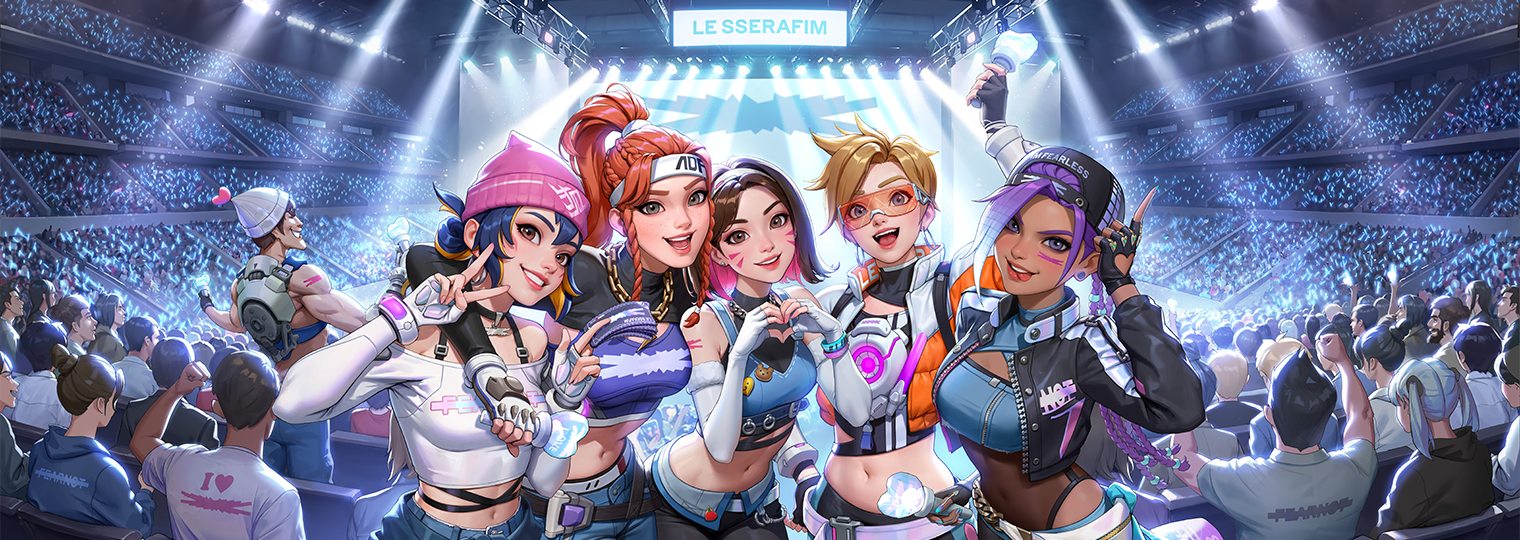 Make It a Perfect Night in the LE SSERAFIM x Overwatch 2 Event