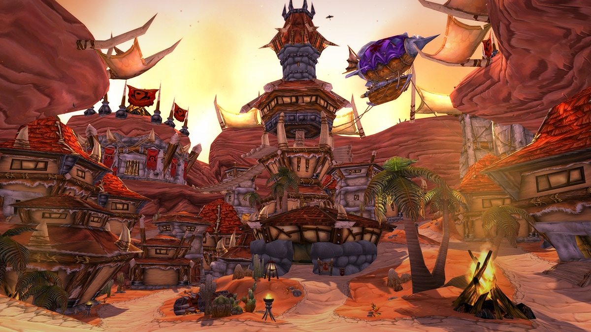 Una fotografía de Ogrimmar tomada apenas después cruzar las puertas