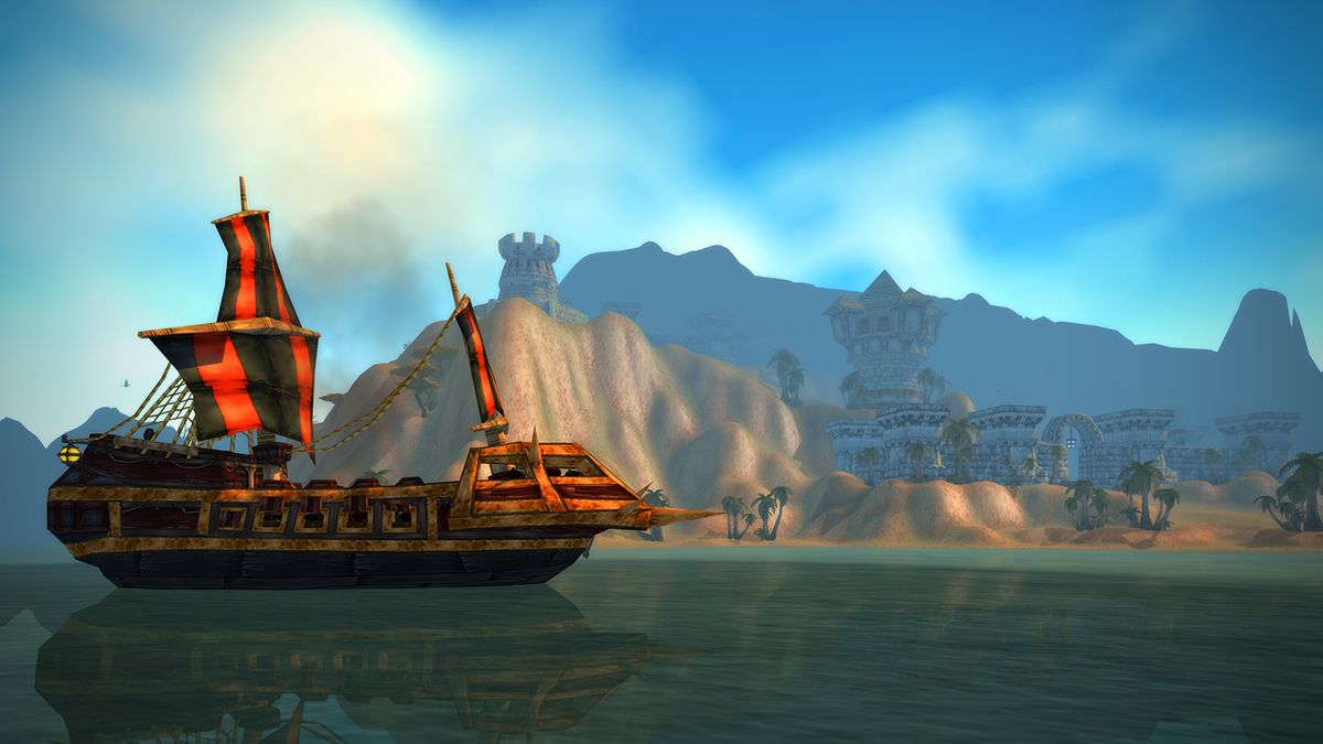 A Bloodsail Buccaneer Ship on the water