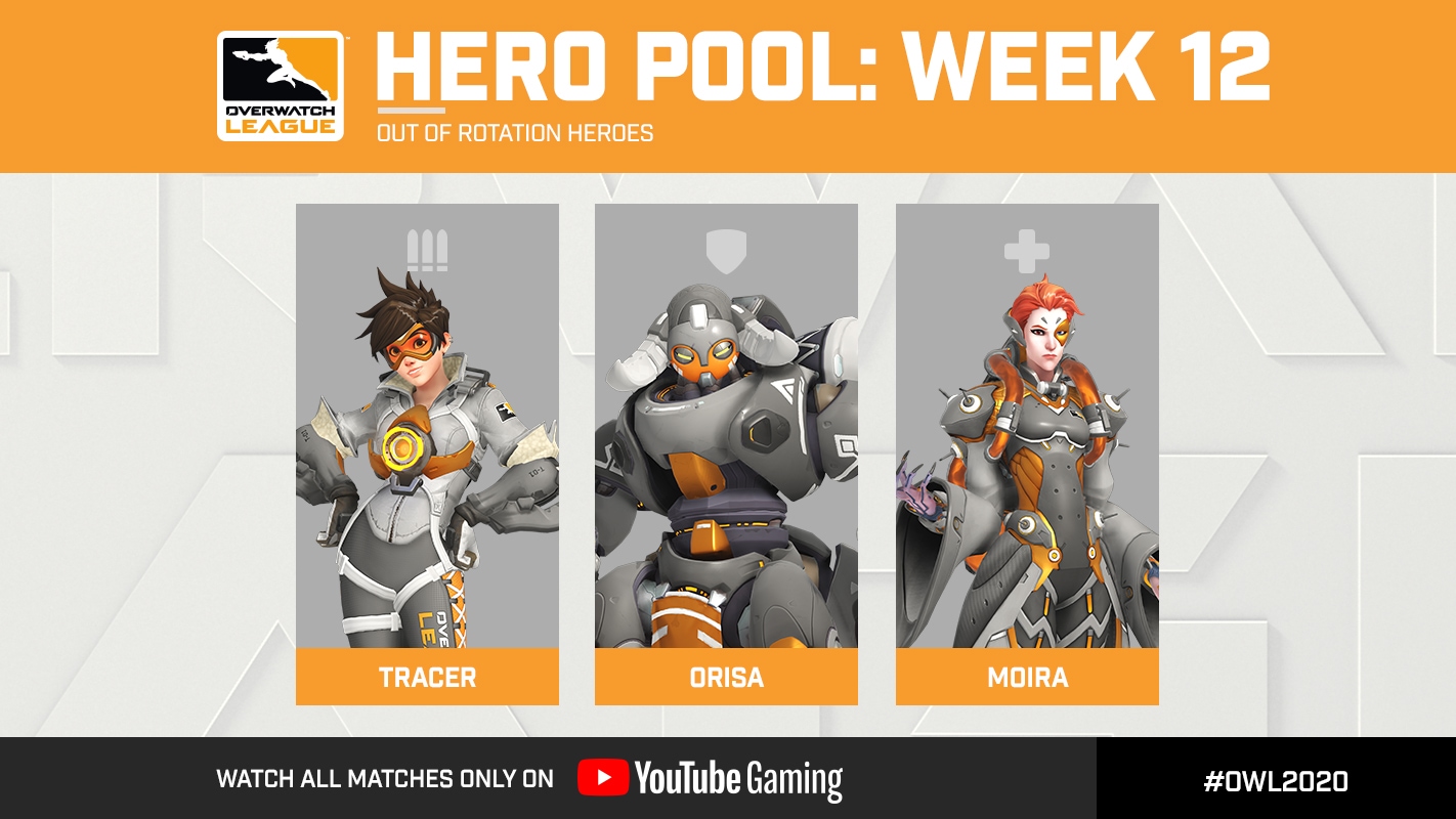 Week 12 Hero Pool Tracer, Orisa, and Moira Out of Rotation The Overwatch League