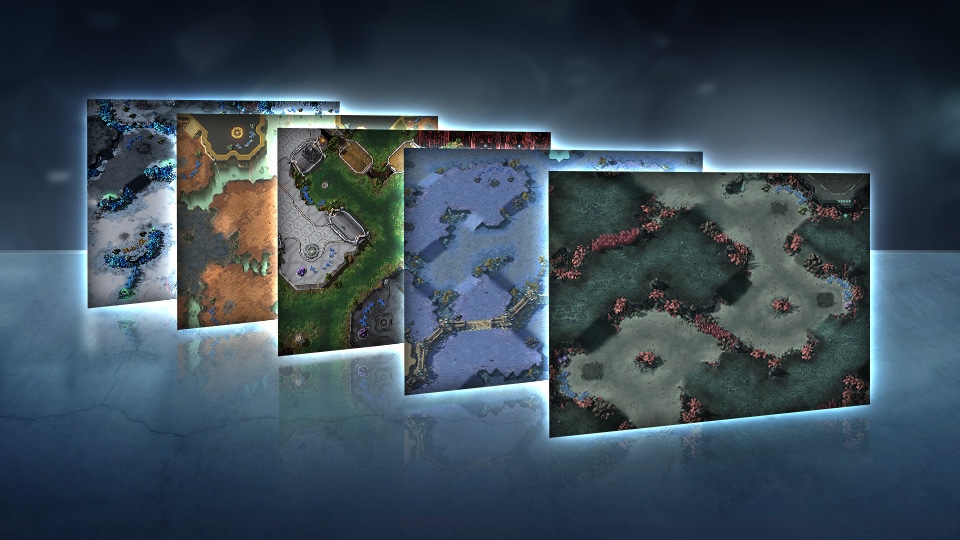 Map pool for the upcoming tournament will feature 9 different maps (credits: Blizzard)