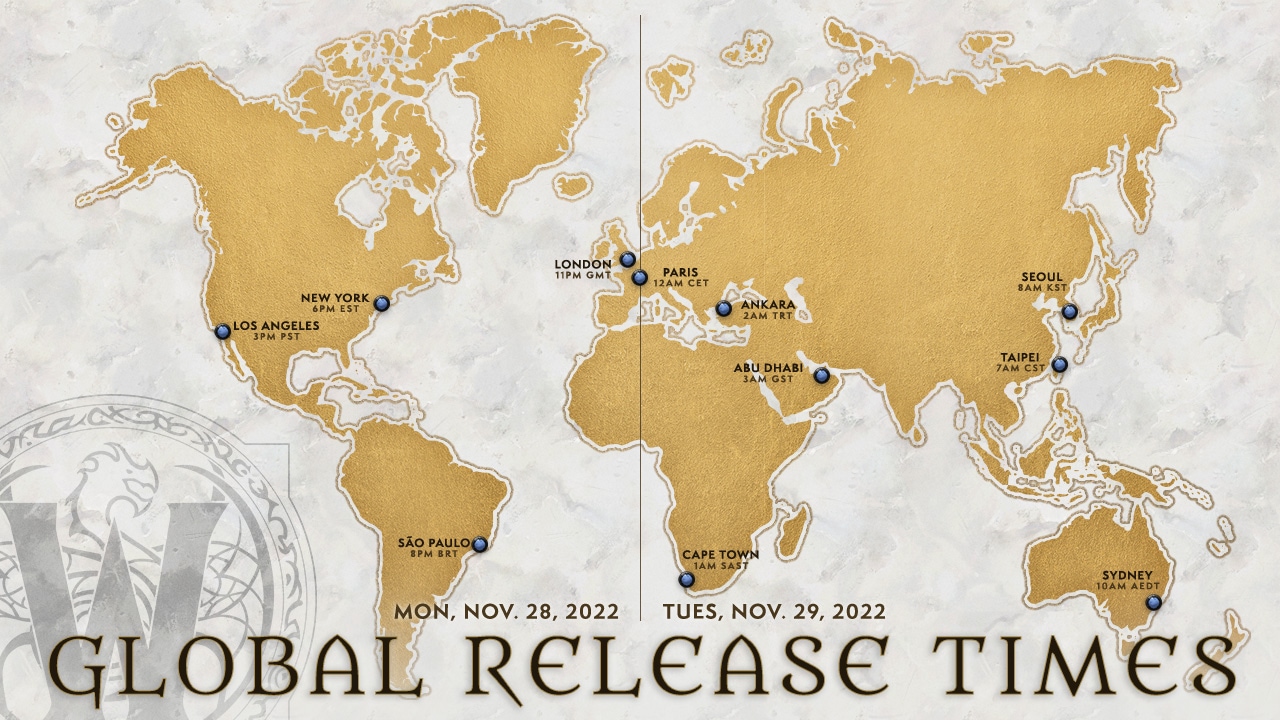Dragonflight Global Release Map