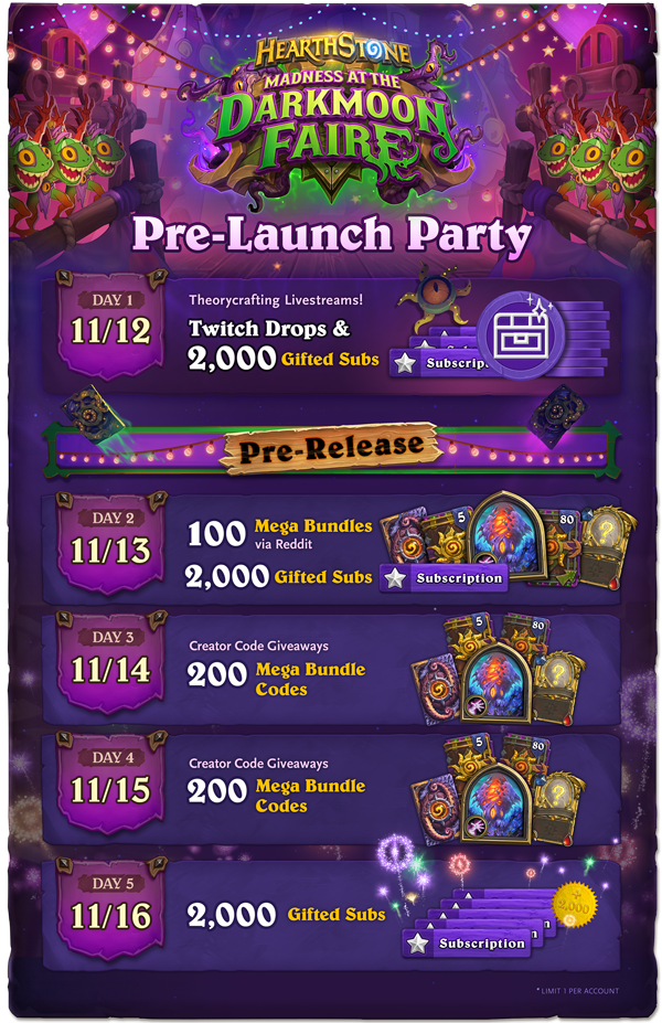 Join The Pre Launch Party And Reap The Rewards Hearthstone