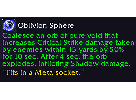Oblivion Sphere Meta Socket gem