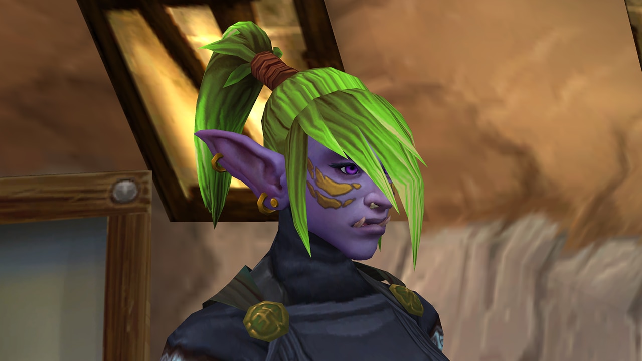 female troll with green hair