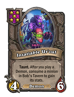Insatiable Urzul has 4 attack and 6 health.