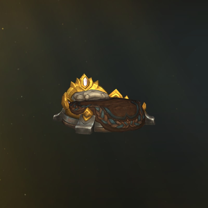 Verziertes grau-goldenes Bett mit einem gesteppten Überwurf