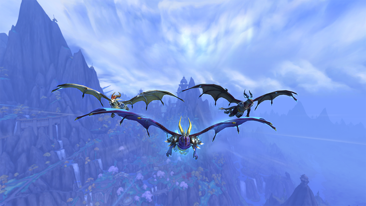 New Squadron Skyriding talent with 3 dracthyr in formation