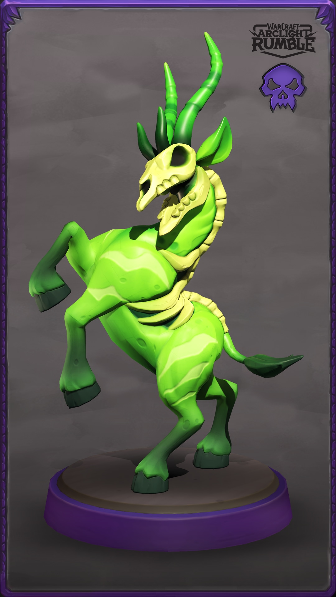 Una gacela enferma verde erguida sobre sus patas traseras
