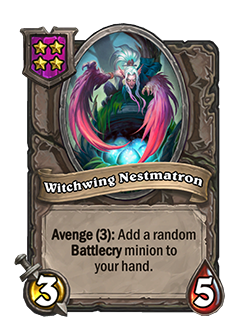Witchwing Nestmatron has 3 attack and 5 health.