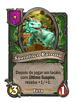 Card Saurolisco Raivoso - Antes