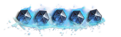 Eine Sammlung blauer DiamantenBeschreibung automatisch generiert