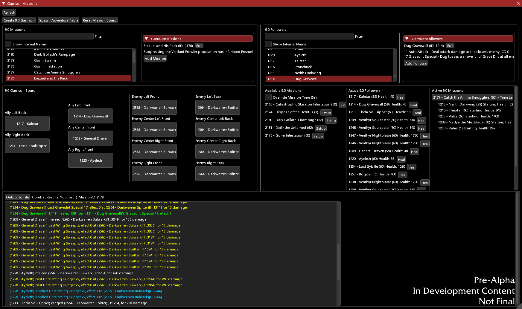 Interface graphique du client