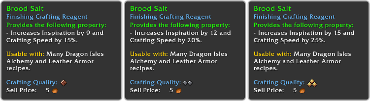 Finishing reagent tooltips for Finishing Reagent Brood Salt Tier 1-3
