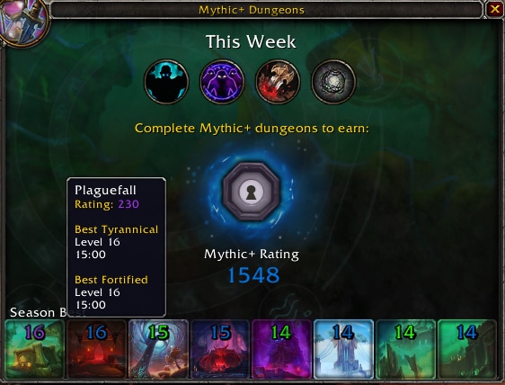 Mythic+ Rating System UI