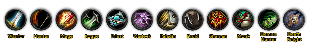 Class Order- Icons of Each Class